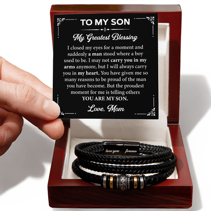 To My Son Bracelet Gift From Mom & Dad - Best Gifts for Son