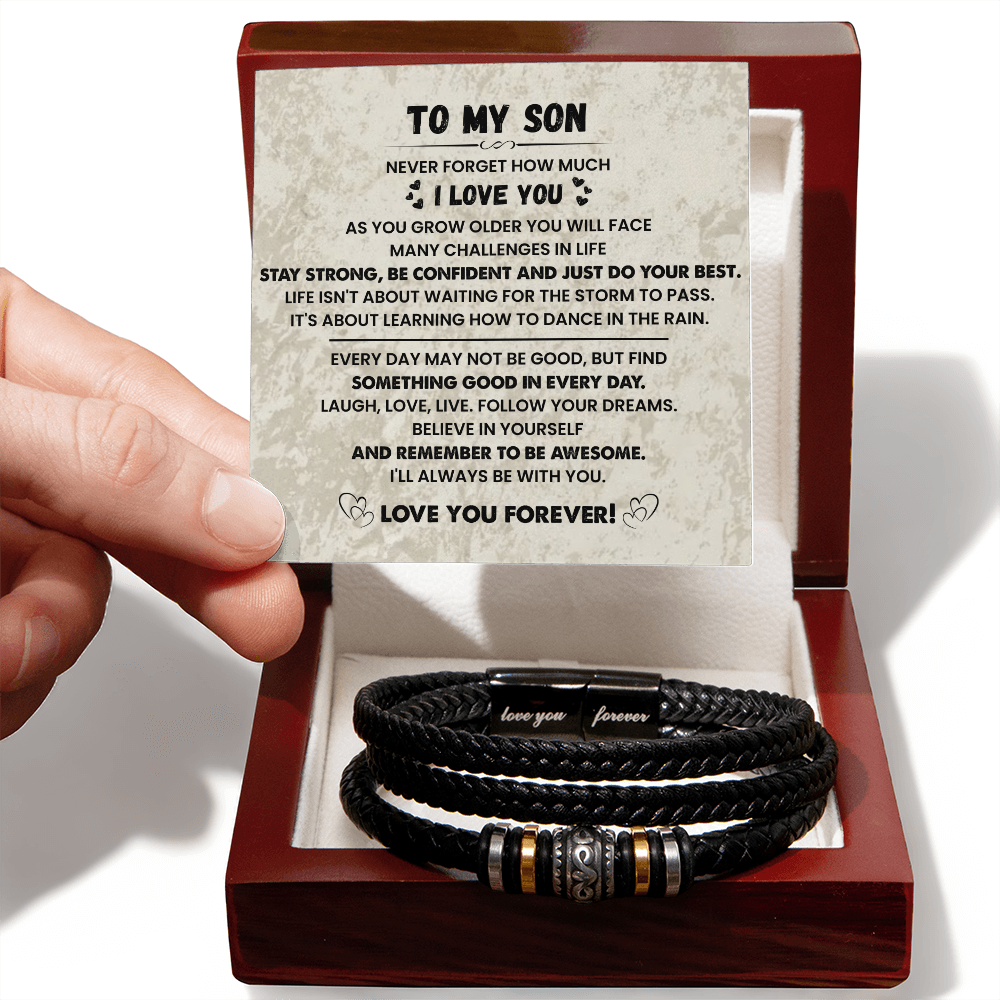 To My Son Bracelet Gift From Mom & Dad - Gifts for Son