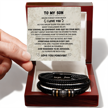 To My Son Bracelet Gift From Mom & Dad - Gifts for Son