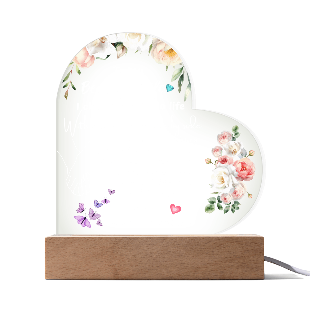 Heart Acrylic Plaque for Wife – Meaningful Valentine's Gift