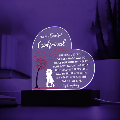 Custom Acrylic Plaque - Unique Girlfriend Birthday Gift Idea