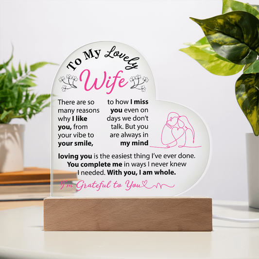 Unique Gifts For Women- Acrylic Plaque For My Wife