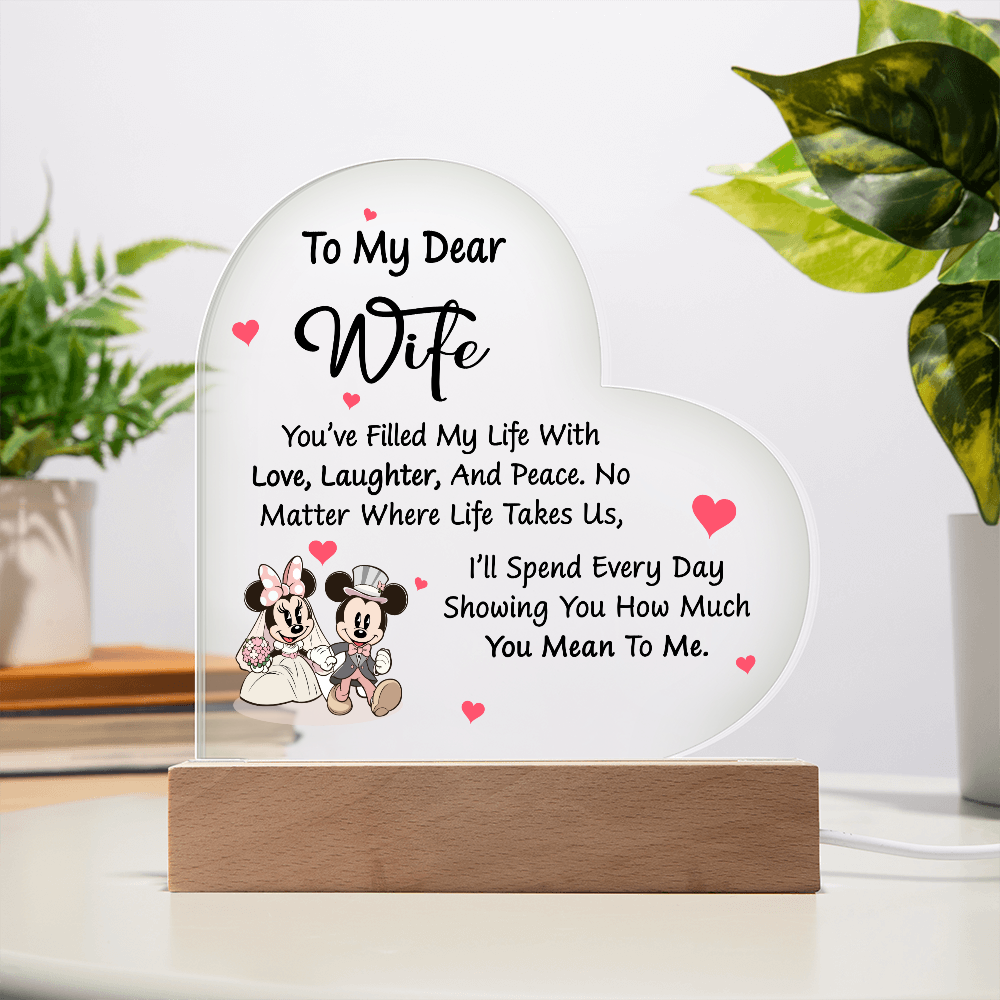Heart Acrylic Plaque - Cool Birthday Presents For Wife