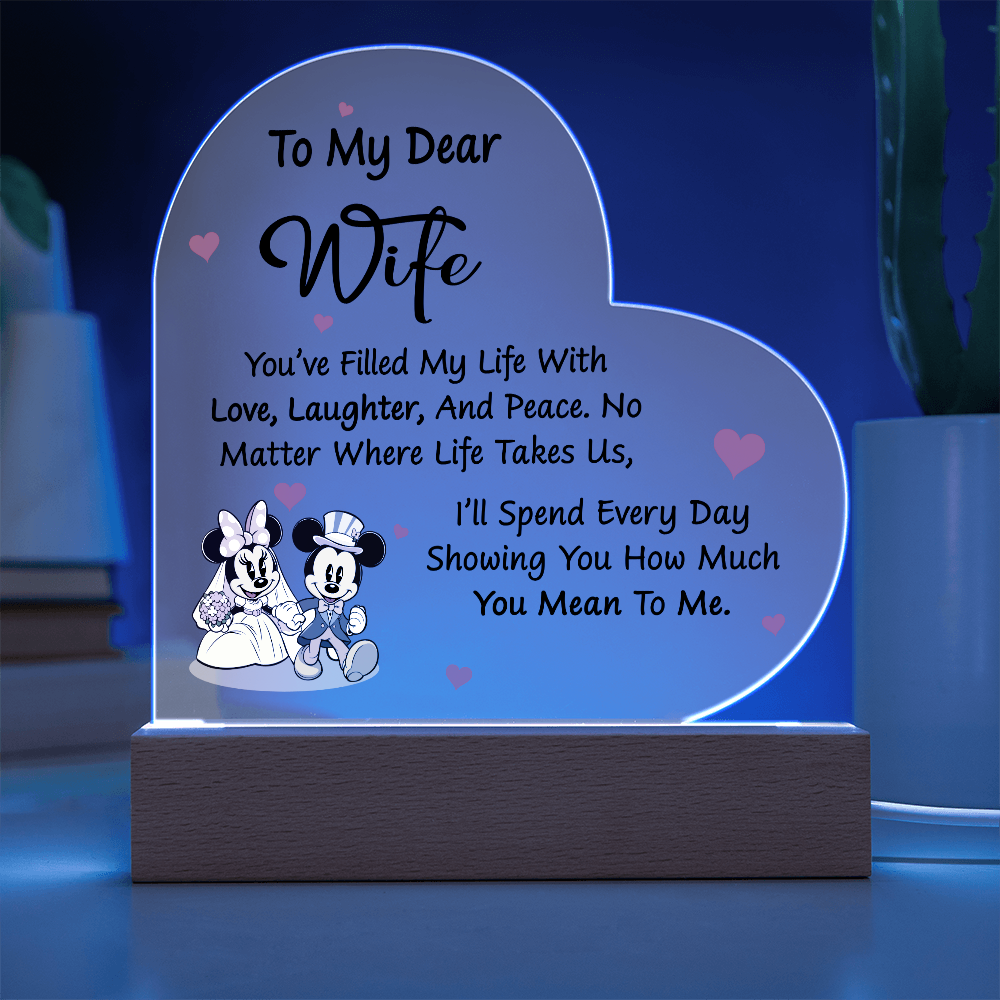 Heart Acrylic Plaque - Cool Birthday Presents For Wife
