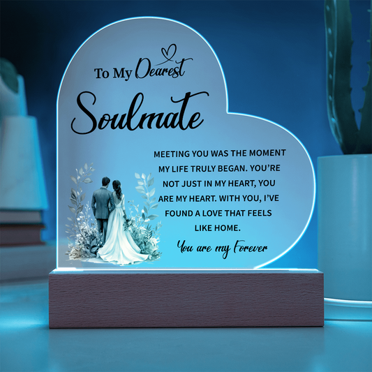 Heart Acrylic Plaque - Soulmate Birthday Gift Ideas