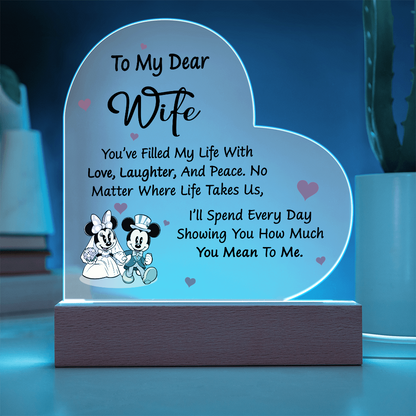 Heart Acrylic Plaque - Cool Birthday Presents For Wife