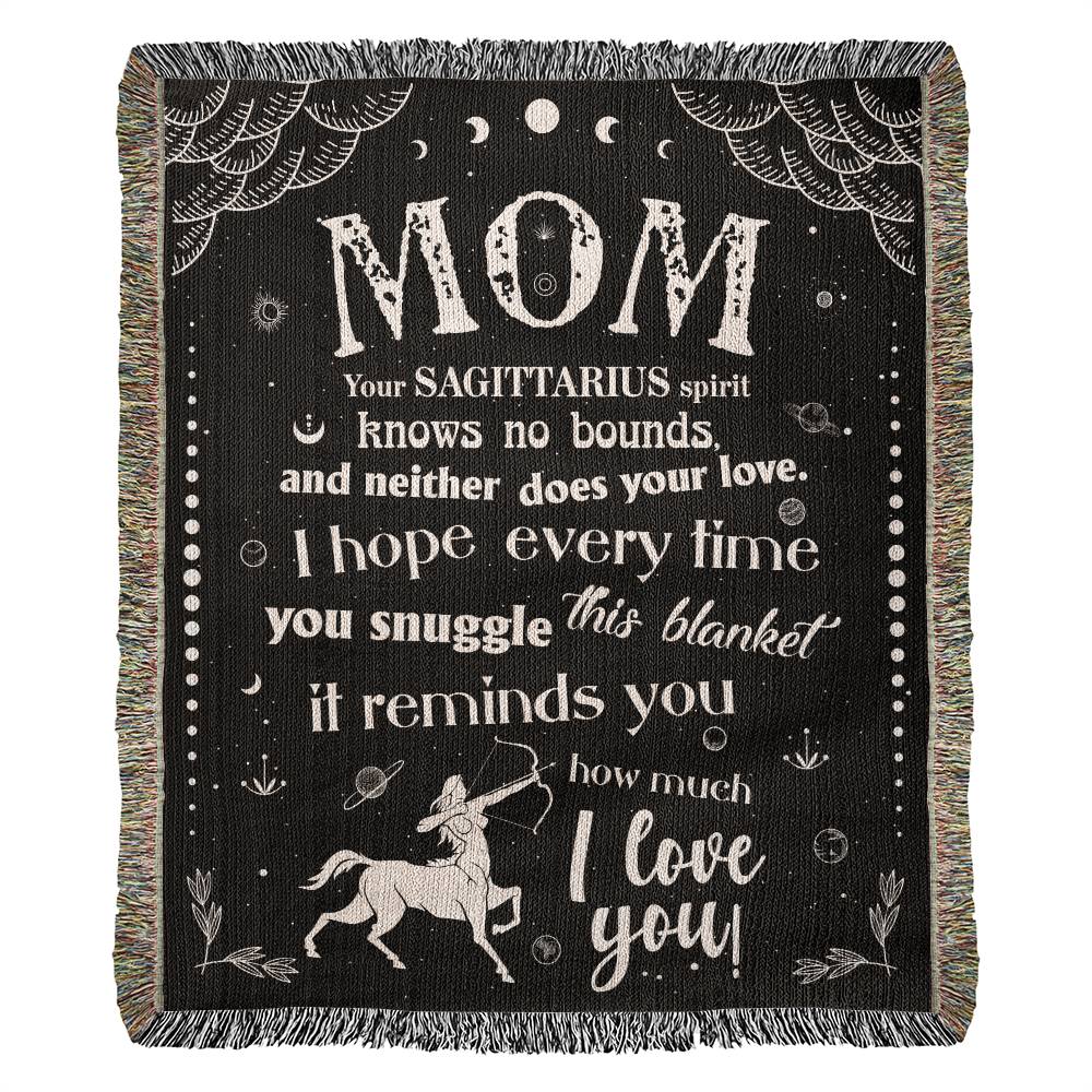 Sagittarius Mom Woven Blanket