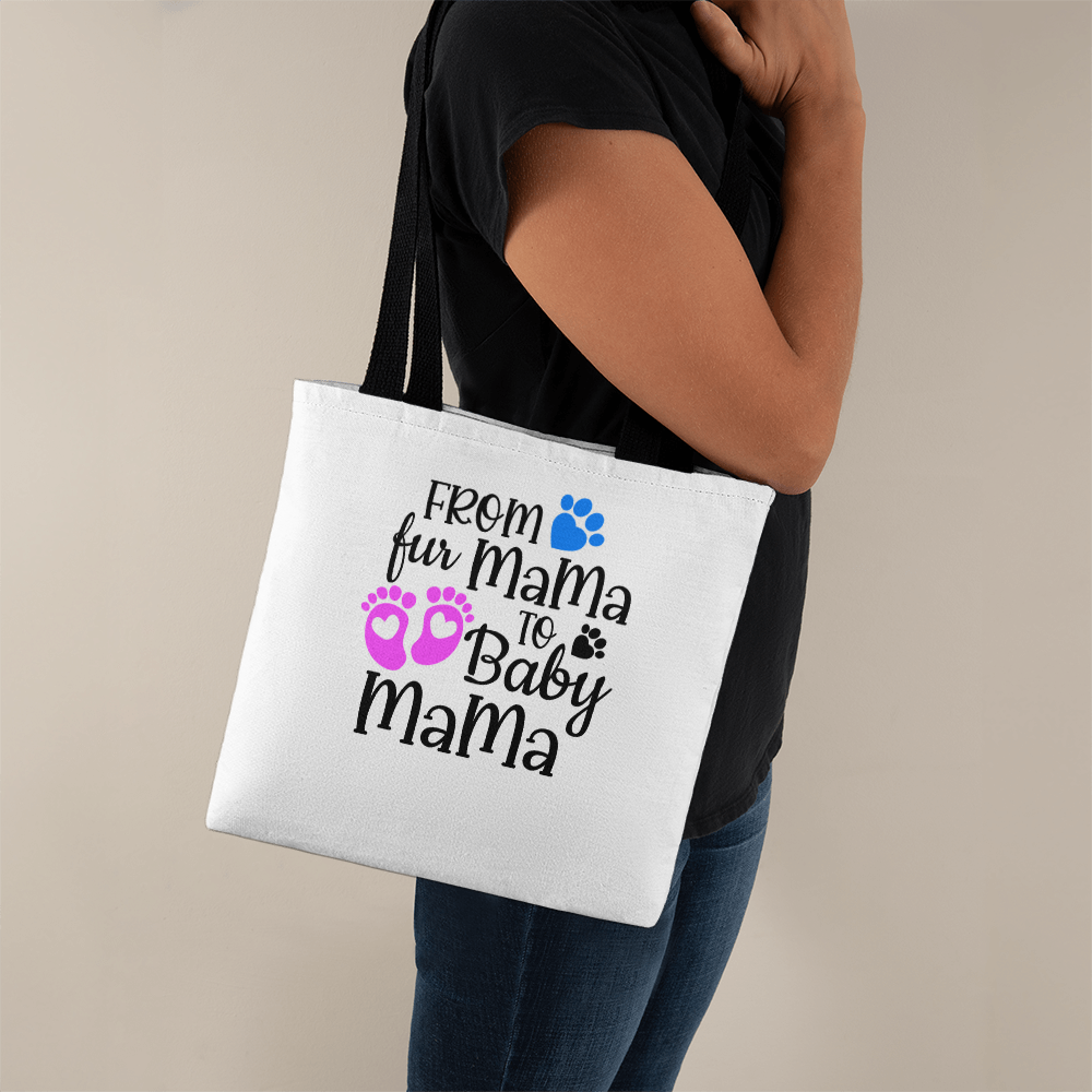 First mom Gift ,From Fur Mama to Baby Mama Tote Bag – Ideal Gift for New Moms, First time new mom gift