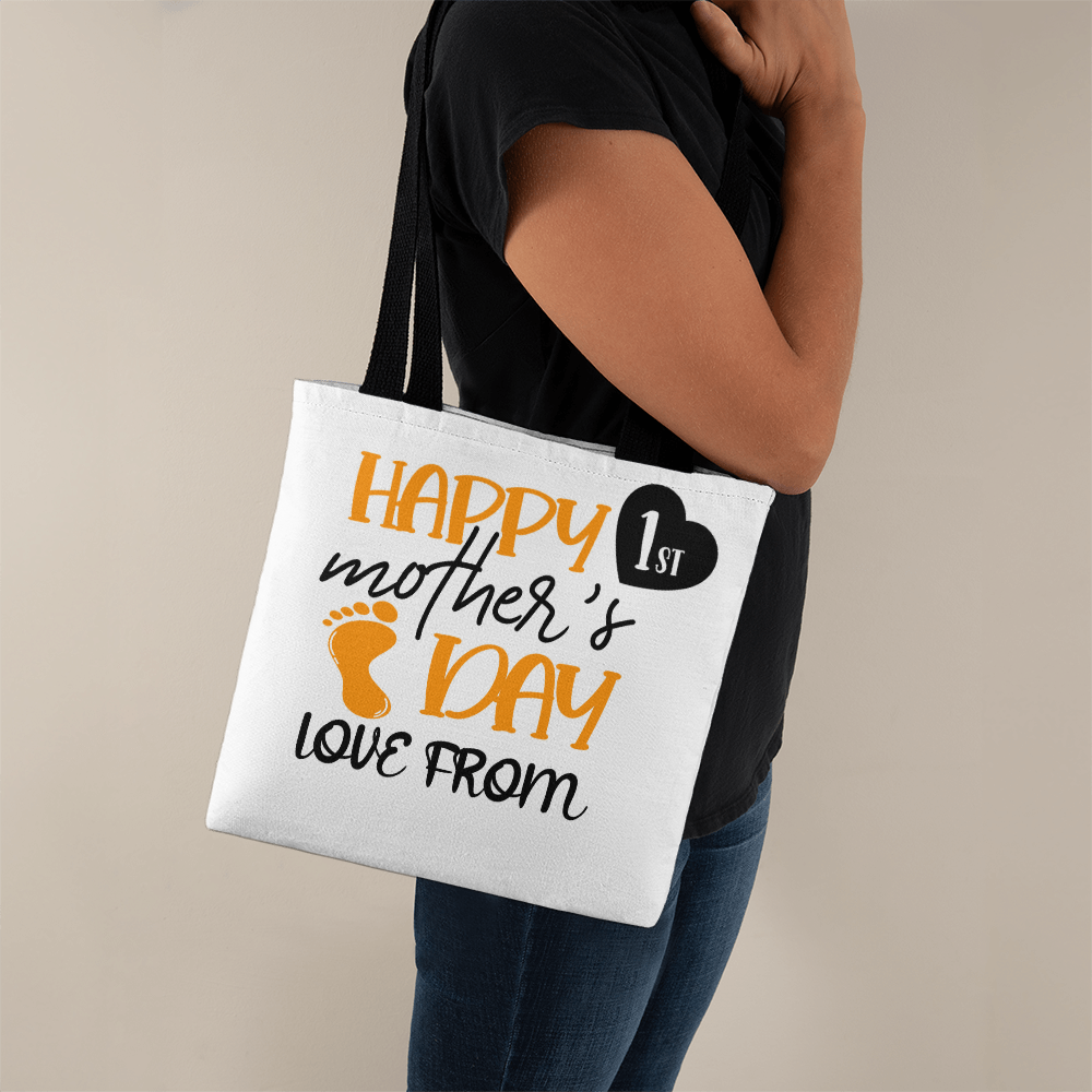 Best first time mom gifts. Happy 1st Mother's Day Tote Bag – Perfect First Mom Gift Idea