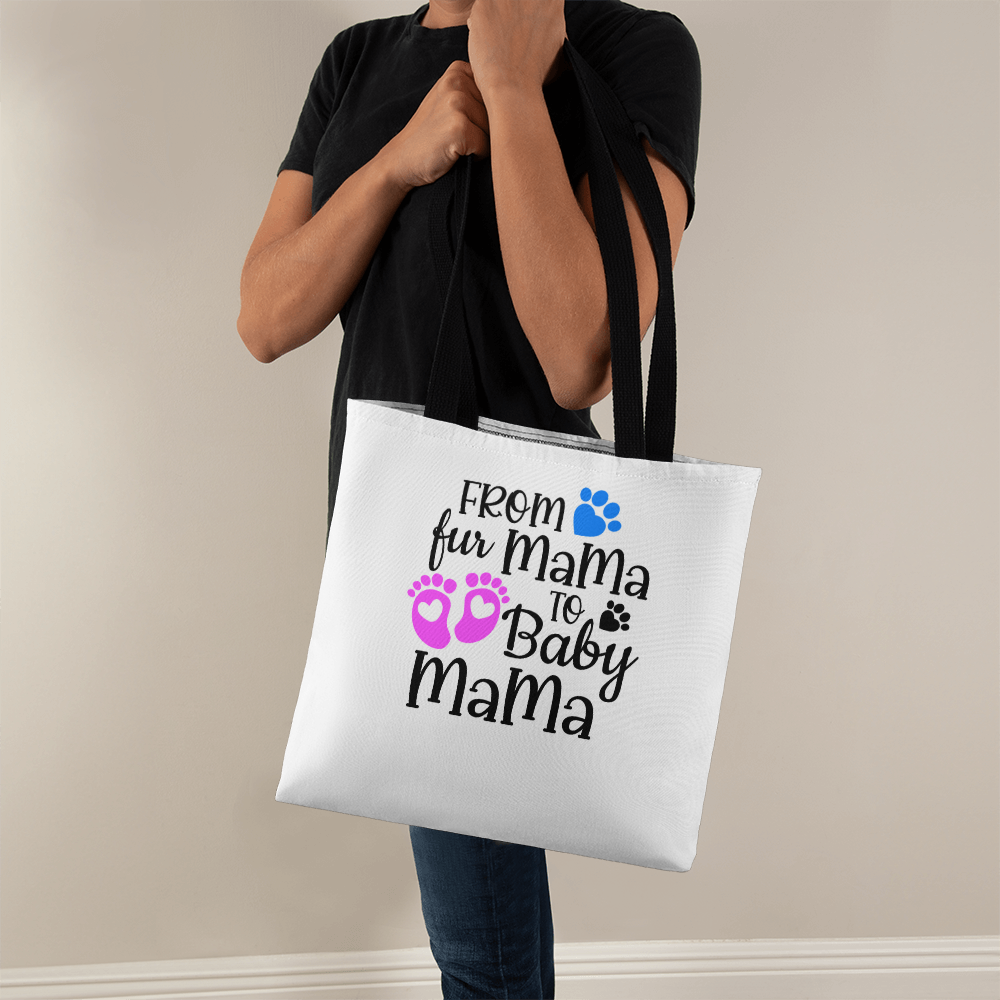 First mom Gift ,From Fur Mama to Baby Mama Tote Bag – Ideal Gift for New Moms, First time new mom gift