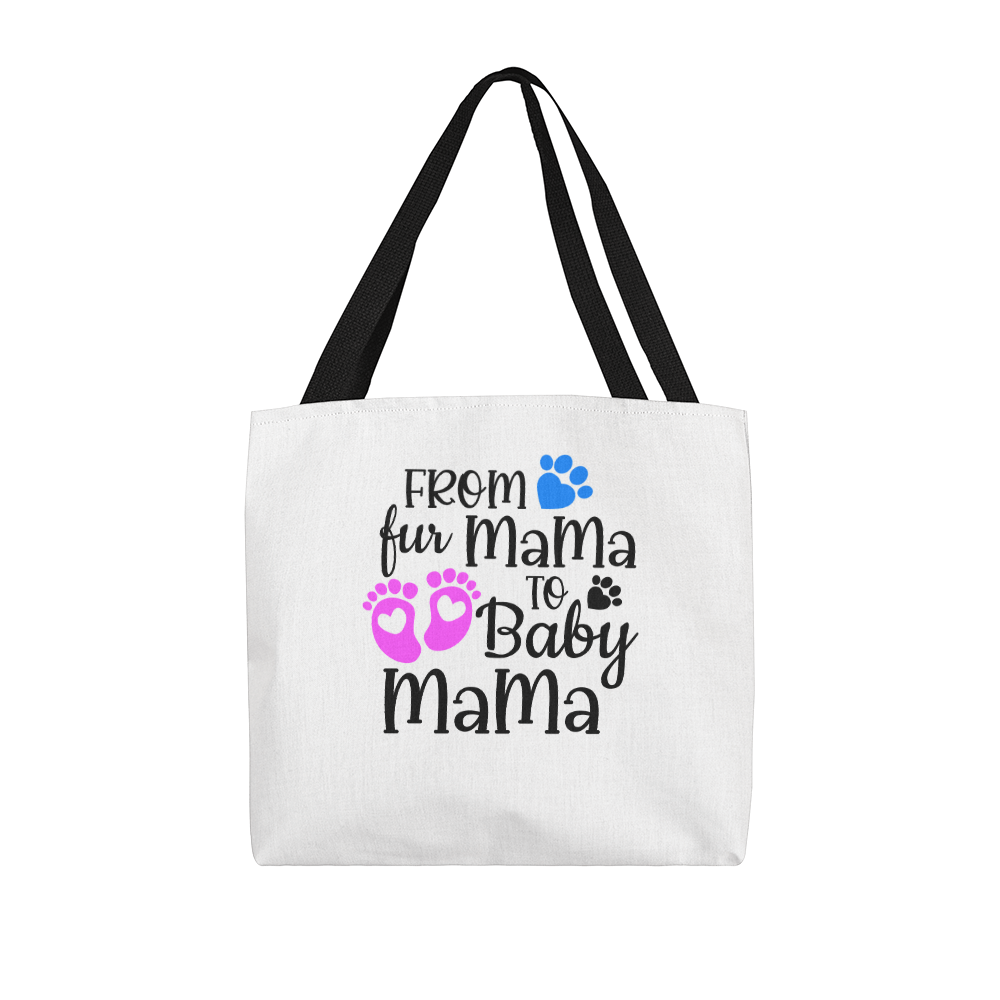 First mom Gift ,From Fur Mama to Baby Mama Tote Bag – Ideal Gift for New Moms, First time new mom gift