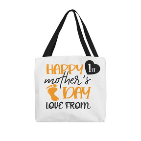 Best first time mom gifts. Happy 1st Mother's Day Tote Bag – Perfect First Mom Gift Idea