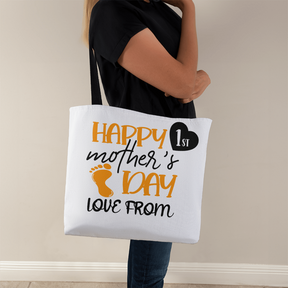 Best first time mom gifts. Happy 1st Mother's Day Tote Bag – Perfect First Mom Gift Idea