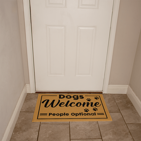 Welcome Mat Outdoor - Dogs Welcome. People Optional. Funny Doormat