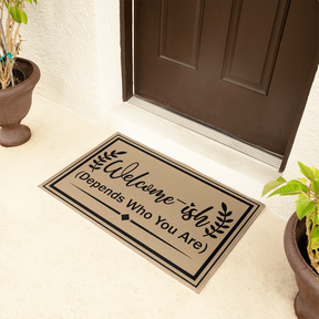 Welcome Mats for Front Door - Welcome-ish (Depends Who You Are) Doormat