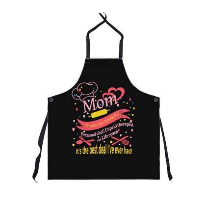 Black Mom apron with heartfelt quote