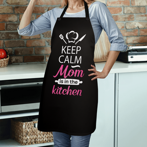 New Mom Gift, KEEP CALM Mom is in the Kitchen Apron - Best First Time Mom Gift