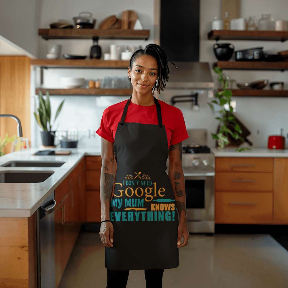 Black Mom apron with heartfelt quote