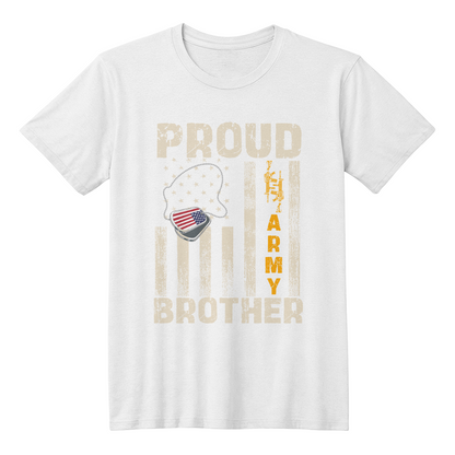 Proud Army Family Brother Shirts, Personalized Army Brother T-Shirt, USA Army Family Outfits, Military Family Gift
