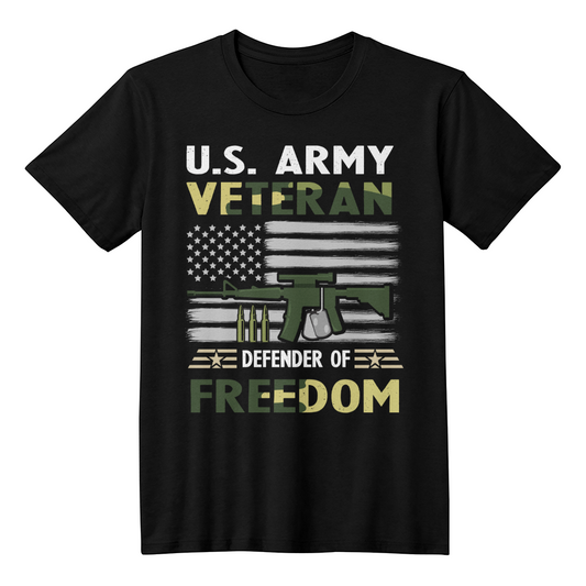 USA Army Veteran Defender of Freedom T-shirt, Patriotic Gifts