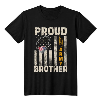 Proud Army Family Brother Shirts, Personalized Army Brother T-Shirt, USA Army Family Outfits, Military Family Gift
