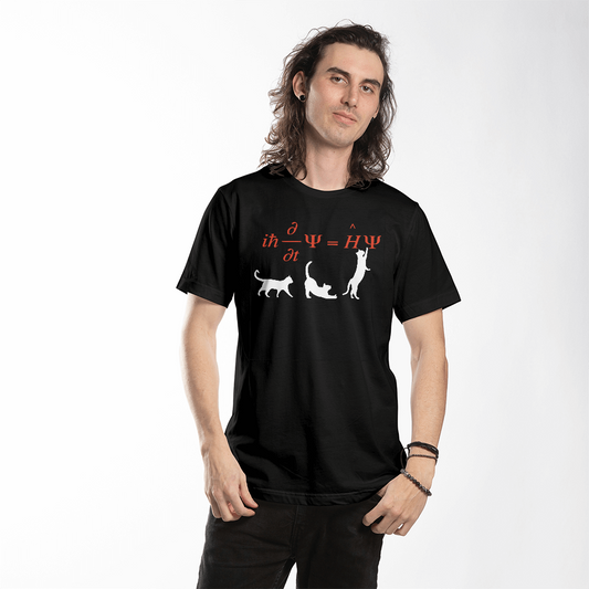 Schrödinger equation shirt, Quantum mechanics and cute cat t-shirt, Schrodingers Cat Shirt, Physics Teacher gift, Schrödinger Quantum Mechanics