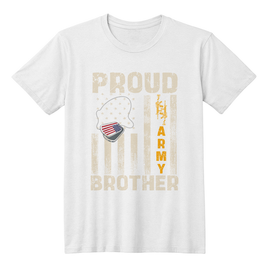 Proud Army Family Brother Shirts, Personalized Army Brother T-Shirt, USA Army Family Outfits, Military Family Gift