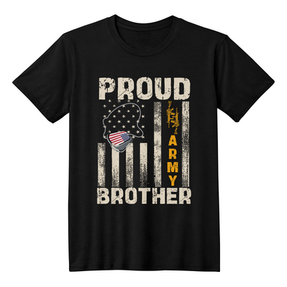 Proud Army Family Brother Shirts, Personalized Army Brother T-Shirt, USA Army Family Outfits, Military Family Gift