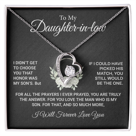To My Daughter-in-law, Forever Love Necklace
