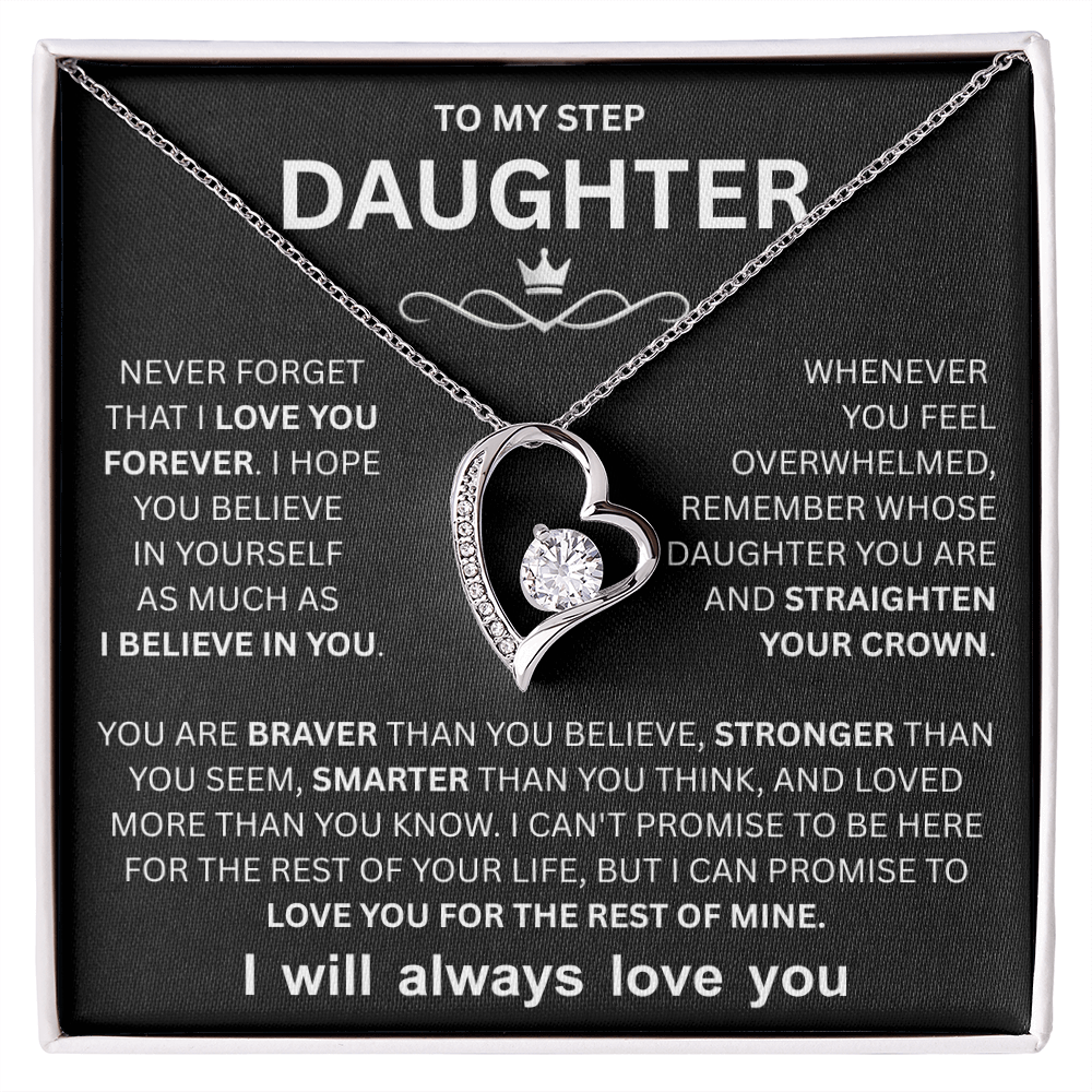 Step Daughter Necklace, Love Necklace for Daughter