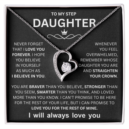 Step Daughter Necklace, Love Necklace for Daughter