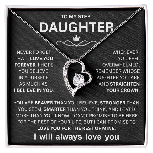 Step Daughter Necklace, Love Necklace for Daughter