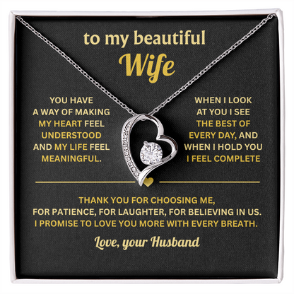 Jewelry To My Wife, Forever Love Necklace for Her