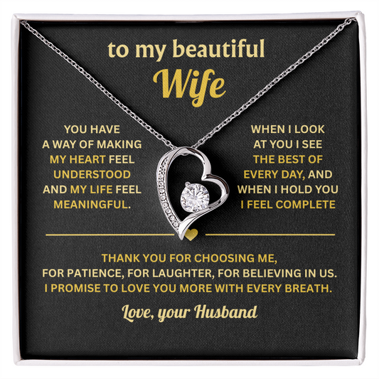 Jewelry To My Wife, Forever Love Necklace for Her