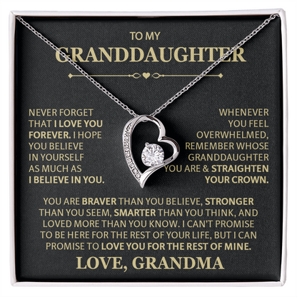 To Granddaughter Necklaces, Forever Love Necklace