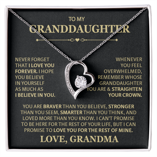 To Granddaughter Necklaces, Forever Love Necklace