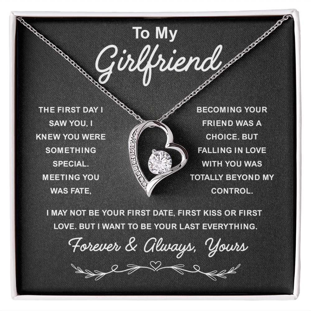 To My Girlfriend Necklace, When Your Girlfriend Wears It, She Radiates Pure Love
