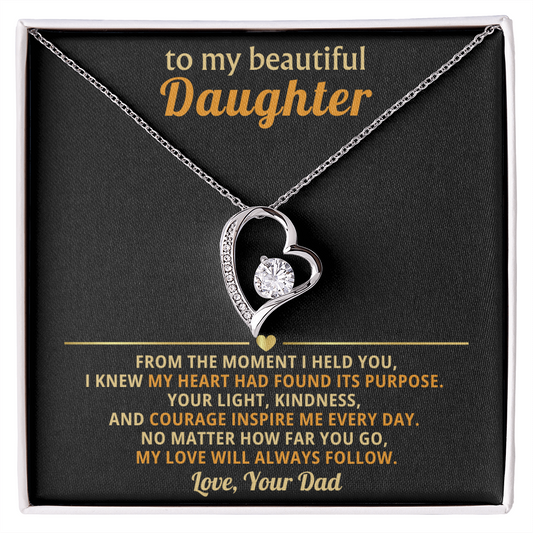 To My Daughter Necklace, Birthday Gifts for Daughter