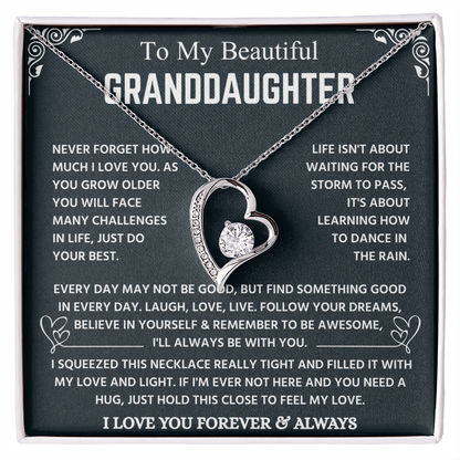 Granddaughter Necklace From Grandpa, It Lights Up Her Already Radiant Smile