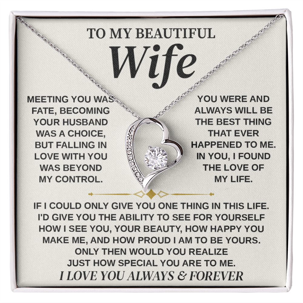 Jewelry To My Wife from Husband, Forever Love Necklace