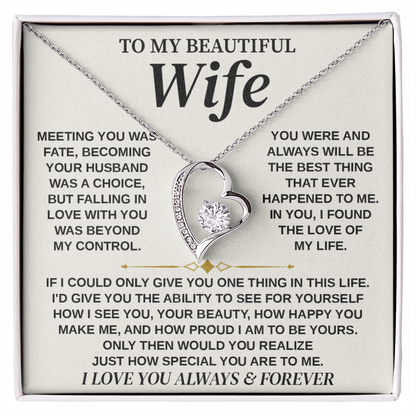 Jewelry To My Wife from Husband, Forever Love Necklace