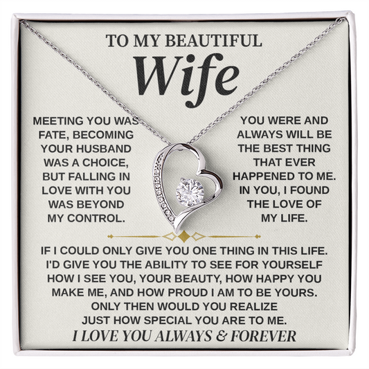 Jewelry To My Wife from Husband, Forever Love Necklace