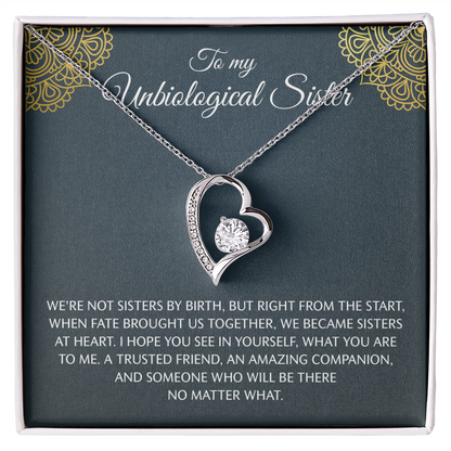 To My Step Sister Necklace, Forever Love Necklace