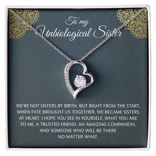 To My Step Sister Necklace, Forever Love Necklace