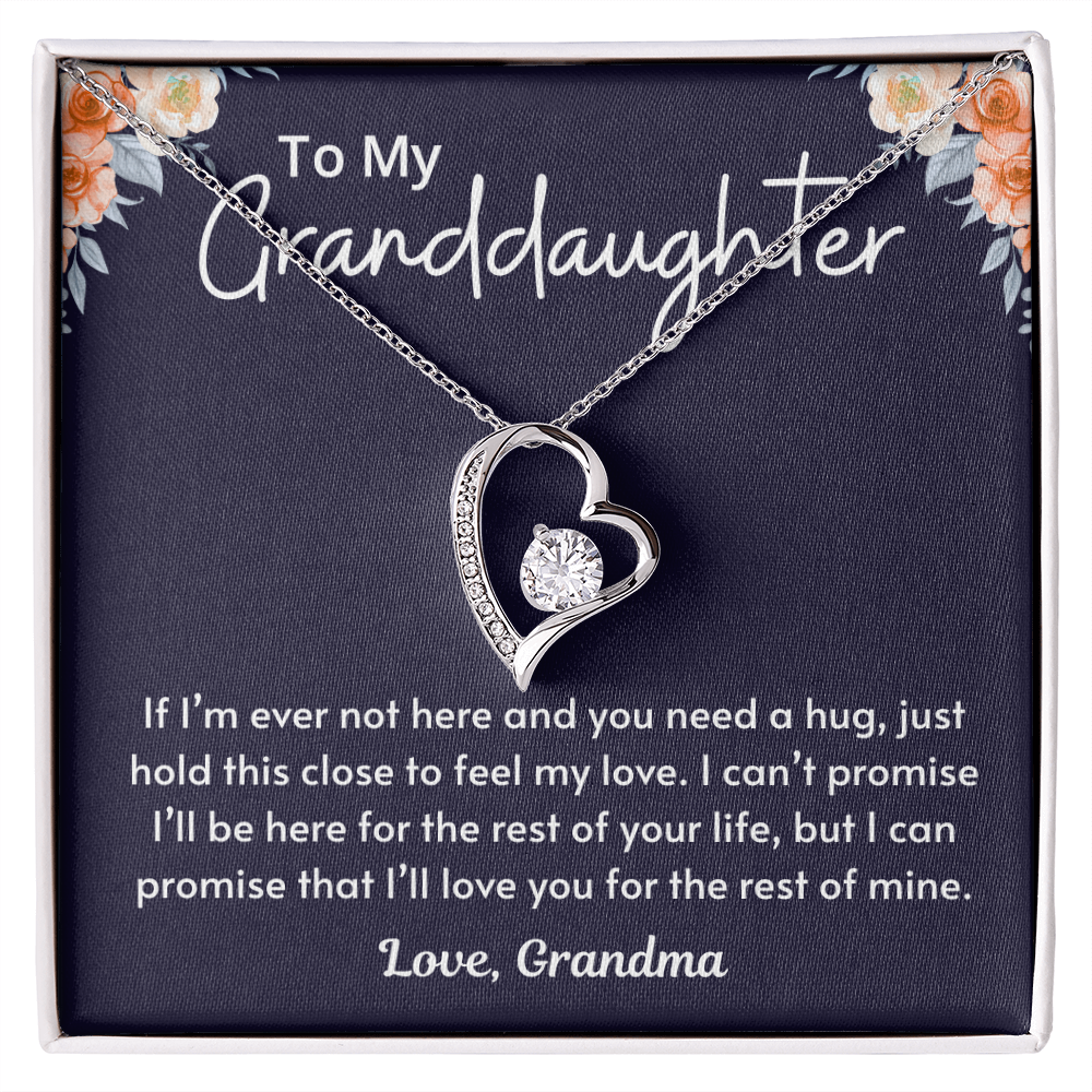 Granddaughter Necklace From Grandmom, Forever Love Necklace