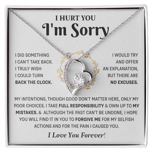 Apology Gifts Birthday Jewelry for Wife Forever Love necklace for women