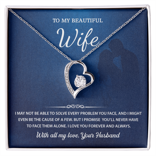 To My Wife Necklace - Best Gift to Give Wife on Birthday.