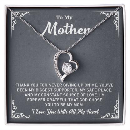 To My Mom Forever Love Necklace – Jewelry Gifts for Mom, Best Gifts for My Mom