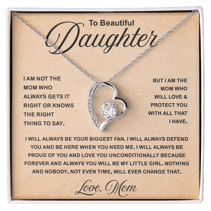 To My daughter Necklace for dad, It Makes Her Smile Shine Even Brighter