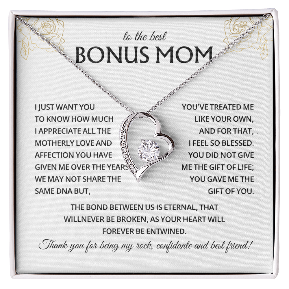 Necklace Gift for Bonus Mom From Stepson or Stepdaughter, Mother's Day Jewelry